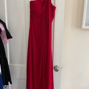 Red evening gown